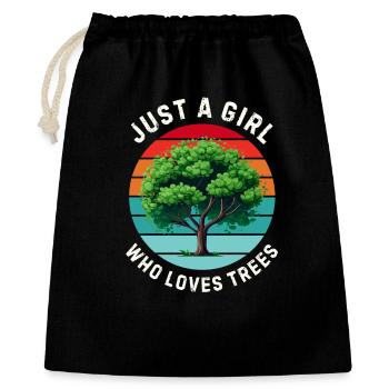 Just a girl who loves trees - Gift Bag 40 x 50 cm - black - Front