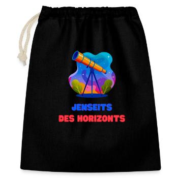 Jenseits des Horizonts - Geschenkbeutel aus Baumwolle (40 x 50 cm) - Schwarz - Vorne