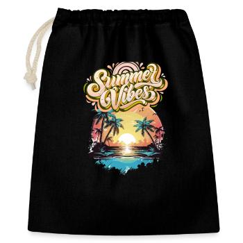 Summer Mood Palm Trees Sunset - Gift Bag 40 x 50 cm - black - Front