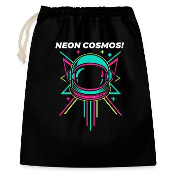 Casque d’astronaute néon Retro Space - Sac cadeau 40 x 50 cm - noir - Devant
