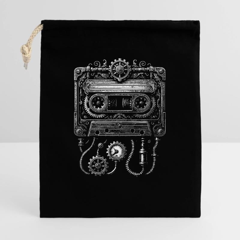 Steampunk Cassette Clockwork Sac cadeau 40 x 50 cm