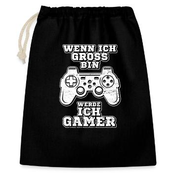 Gaming - Geschenkbeutel aus Baumwolle (40 x 50 cm) - Schwarz - Vorne