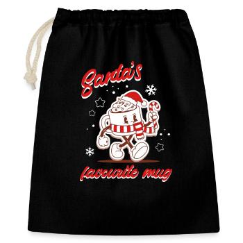 Favorite Santa's Mug - Gift Bag 40 x 50 cm - black - Front