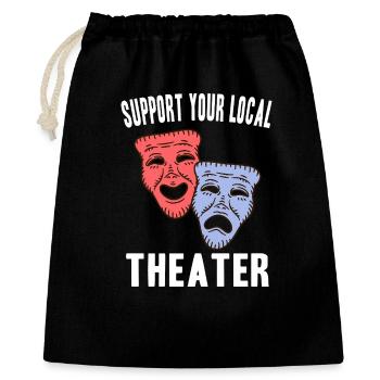 Theater Schauspieler Geschenkideen - Geschenkbeutel aus Baumwolle (40 x 50 cm) - Schwarz - Vorne