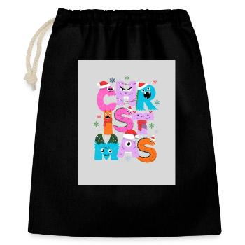 Monstres de Noël Rigolos - Sac cadeau 40 x 50 cm - noir - Devant