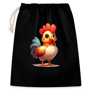 Coq mignon - Sac cadeau 40 x 50 cm - noir - Devant