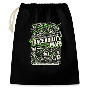 Carte de traçabilité - Sac cadeau 40 x 50 cm - noir - Devant