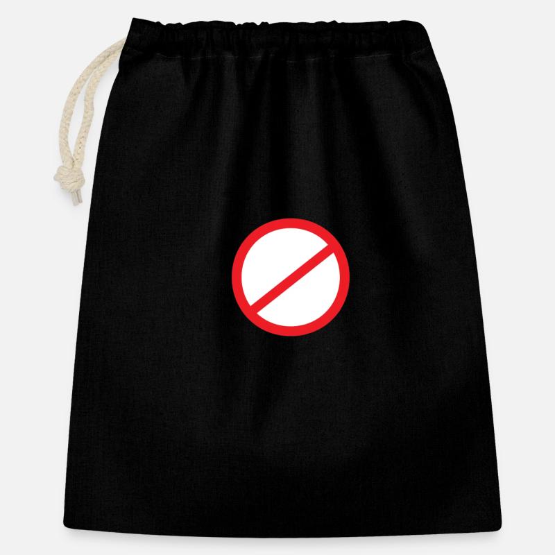 Forbidden Symbol Pattern - Gift Bag 40 x 50 cm - black