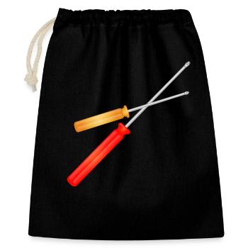 two screwdrivers for the toolbox - Gift Bag 40 x 50 cm - black - Front