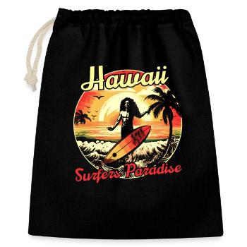 Hawaii Surfers Paradise - Sac cadeau 40 x 50 cm - noir - Devant