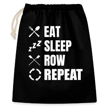 Manger dormir Row Répéter - Sac cadeau 40 x 50 cm - noir - Devant