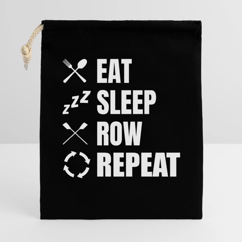 Manger dormir Row Répéter Sac cadeau 40 x 50 cm