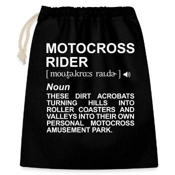 Motocrossfahrer Definition - Geschenkbeutel aus Baumwolle (40 x 50 cm) - Schwarz - Vorne