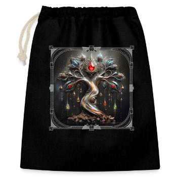 Design Art Déco de l’Arbre de Vie. - Sac cadeau 40 x 50 cm - noir - Devant