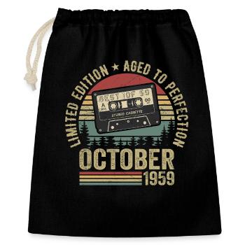 Vintage Car October 1959 Birthday Gift October - Gift Bag 40 x 50 cm - black - Front