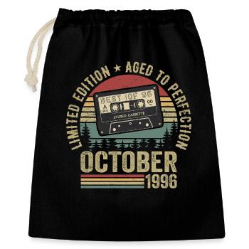 Voiture classique Octobre 1996 Cadeau d’anniversaire Octobre - Sac cadeau 40 x 50 cm - noir - Devant