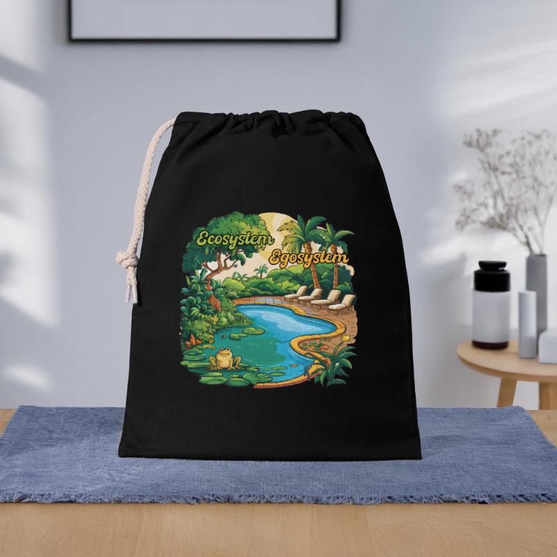 Ecosystem vs Egosystem Design Humor Environment Gift Bag 40 x 50 cm