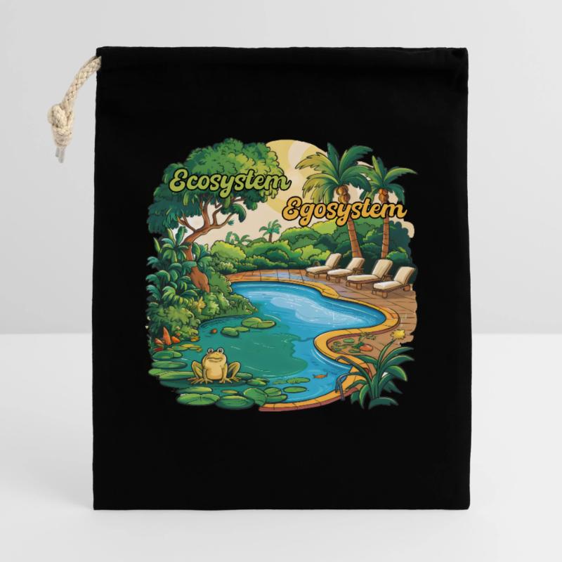 Ecosystem vs Egosystem Design Humor Environment Gift Bag 40 x 50 cm
