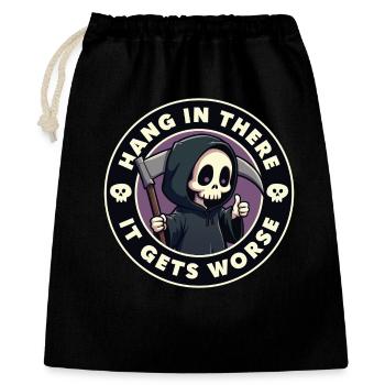 Tenez bon, ça empire - Sac cadeau 40 x 50 cm - noir - Devant