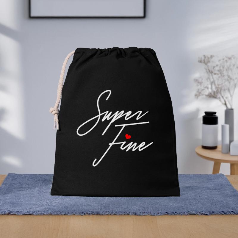 Super feines Mädchen oder Mutter selbstbewusste Frauen Empowerment Geschenkbeutel aus Baumwolle (40 x 50 cm)