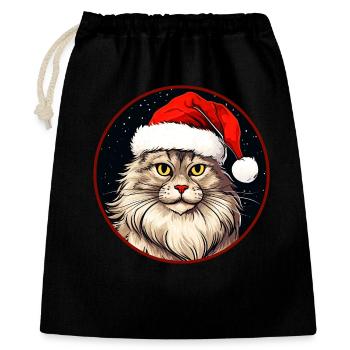 Chats Noël - Sac cadeau 40 x 50 cm - noir - Devant