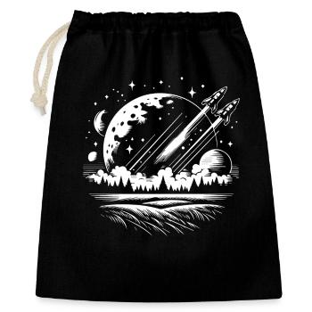 Für SF-Fans: "Cosmos"-T-Shirt - Geschenkbeutel aus Baumwolle (40 x 50 cm) - Schwarz - Vorne