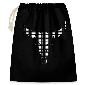 Dotted Longhorn Skull - Gift Bag 40 x 50 cm - black - Front
