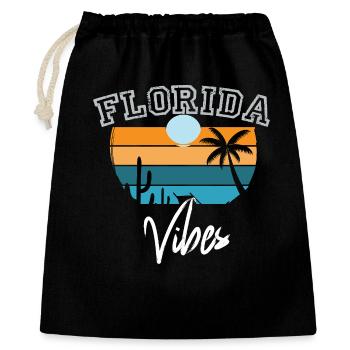 florida vibes Retro Florida - Gift Bag 40 x 50 cm - black - Front