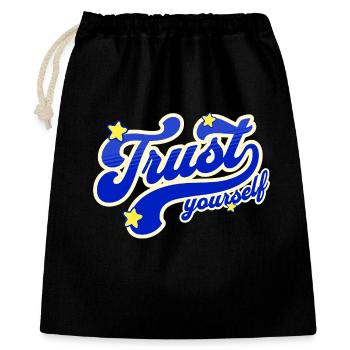 Self-Confidence Starry Script - Gift Bag 40 x 50 cm - black - Front