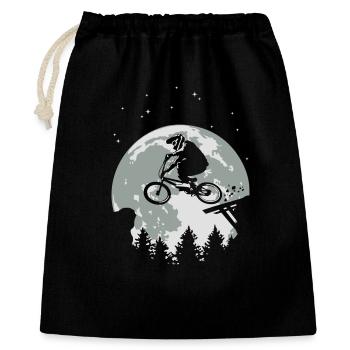 Vollmond-und BMX-flex - Geschenkbeutel aus Baumwolle (40 x 50 cm) - Schwarz - Vorne
