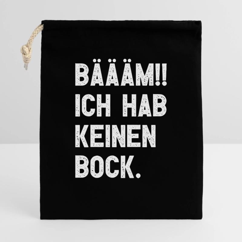 BÄÄM!! Kein Bock Geschenkbeutel aus Baumwolle (40 x 50 cm)