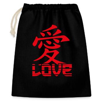 Love-Japanese Character - Gift Bag 40 x 50 cm - black - Front
