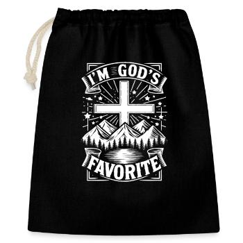 Je suis le préféré de Dieu - Sac cadeau 40 x 50 cm - noir - Devant