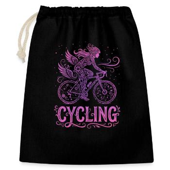 Fairy Cyclist in Pink Lace - Gift Bag 40 x 50 cm - black - Front