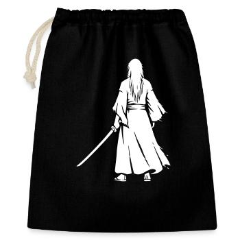 Anime Ronin Swordsman Back - Gift Bag 40 x 50 cm - black - Front