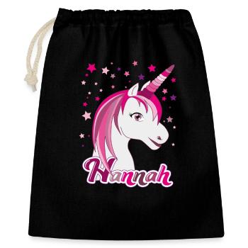 Hannah , maiden name, favorite name - Gift Bag 40 x 50 cm - black - Front