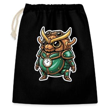 Uhrmacher Scarab Steampunk Emerald Armor - Geschenkbeutel aus Baumwolle (40 x 50 cm) - Schwarz - Vorne