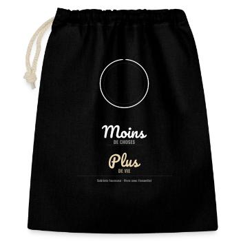 Plus De Vie - Sac cadeau 40 x 50 cm - noir - Devant