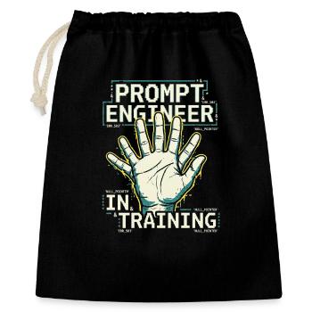 Prompt Engineer In Training - Gift Bag 40 x 50 cm - black - Front