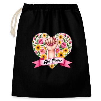 Le pouvoir des filles - Sac cadeau 40 x 50 cm - noir - Devant