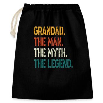 Grandad The Man The Myth The Legend T Shirt - Gift Bag 40 x 50 cm - black - Front