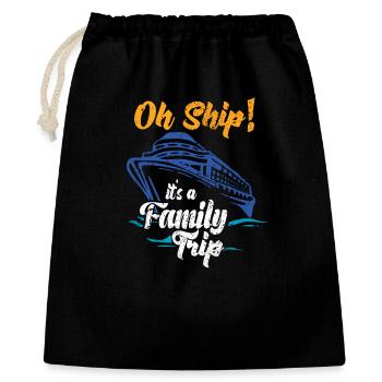 croisière Temps Oh Navire C’est un cadeau de navire de voyage en famille - Sac cadeau 40 x 50 cm - noir - Devant