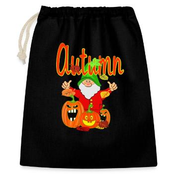 Magie du jardin avec des citrouilles en automne - Sac cadeau 40 x 50 cm - noir - Devant
