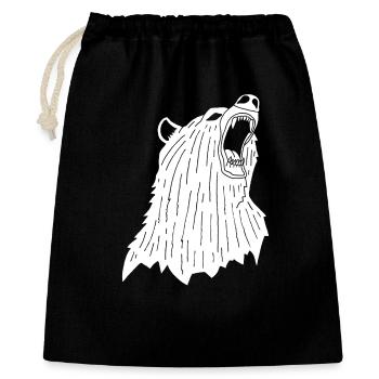Angry Polar Bear - Gift Bag 40 x 50 cm - black - Front
