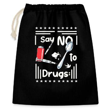 Dites NON à la drogue - Sac cadeau 40 x 50 cm - noir - Devant
