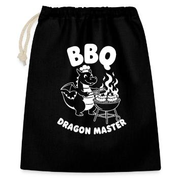 BBQ Drachenmeister Grill - Geschenkbeutel aus Baumwolle (40 x 50 cm) - Schwarz - Vorne