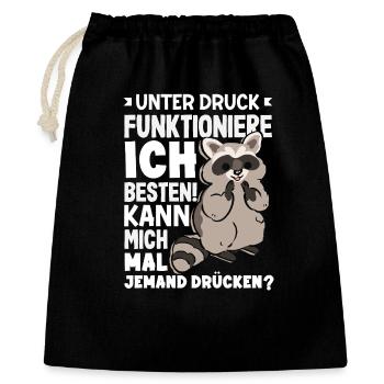 Je fonctionne mieux sous pression - Sac cadeau 40 x 50 cm - noir - Devant