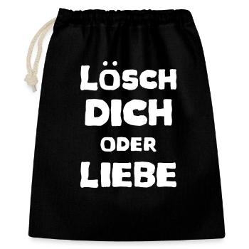 Delete You or Love Saying Meme T-Shirt Unisex - Gift Bag 40 x 50 cm - black - Front