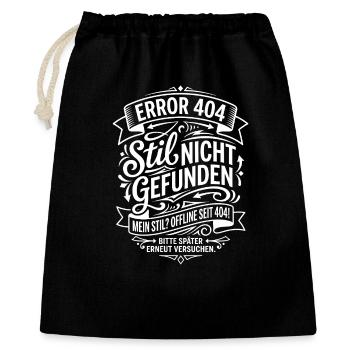 Style non trouvé – Erreur 404 - Sac cadeau 40 x 50 cm - noir - Devant