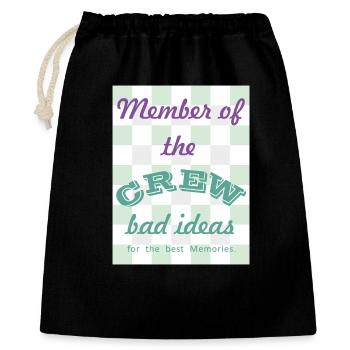 Membre d’équipage : Mauvaises idées - Sac cadeau 40 x 50 cm - noir - Devant